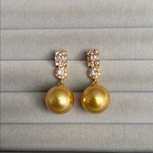 Swarovski Pearl Golden Empress Earrings
